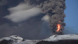 Iceland's Eyjafjallajokull volcano releasing ash in May 2010. Another Icelandic volcanic eruption produced a cloud that spread across the northern hemisphere in 536 AD.