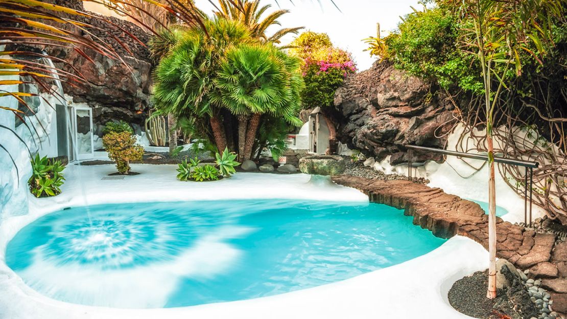 Cool pool: Manrique designed his own Volcano House.