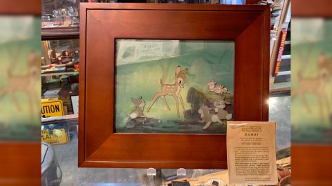 A homeless man found this 1937 animation cel from Disney's "Bambi" in an Edmonton trash bin.