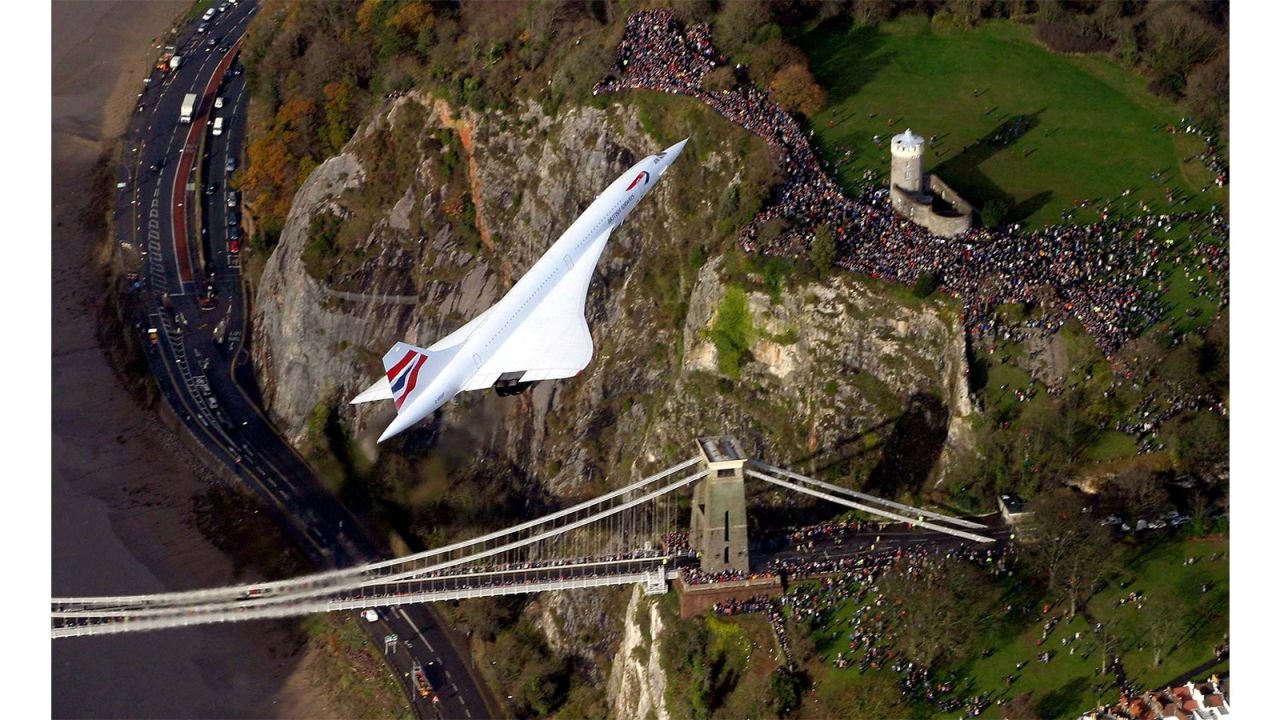 <strong>Historic flight: </strong>On November 26, 2003, fledgling photographer Lewis Whyld took this shot of the Concorde on its last-ever flight, over the Clifton Suspension Bridge in Bristol, western England.