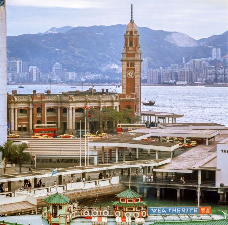 The clock tower and railway station at Hong Kong's Tsim Sha Tsui neighborhood.
