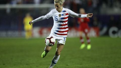 Rapinoe in action for the US. 