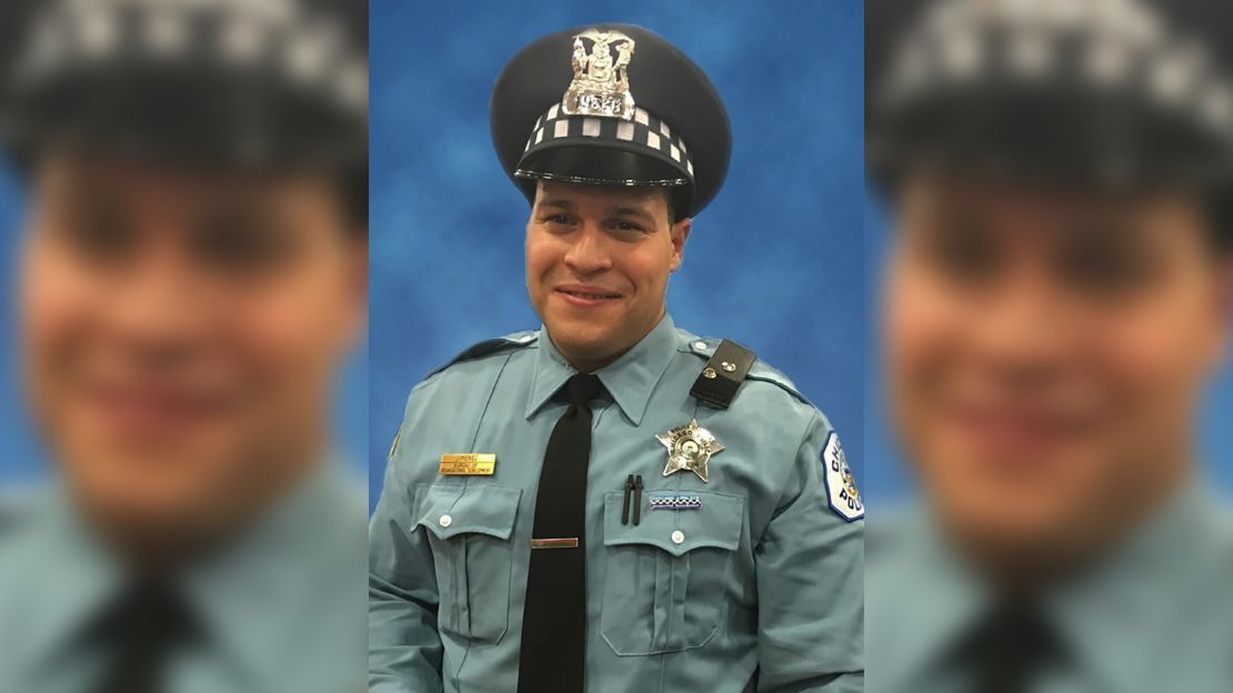 Chicago Officer Samuel Jimenez was killed in the shooting on Monday.