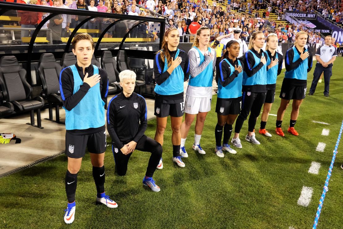 Rapinoe has represented the US 145 times.