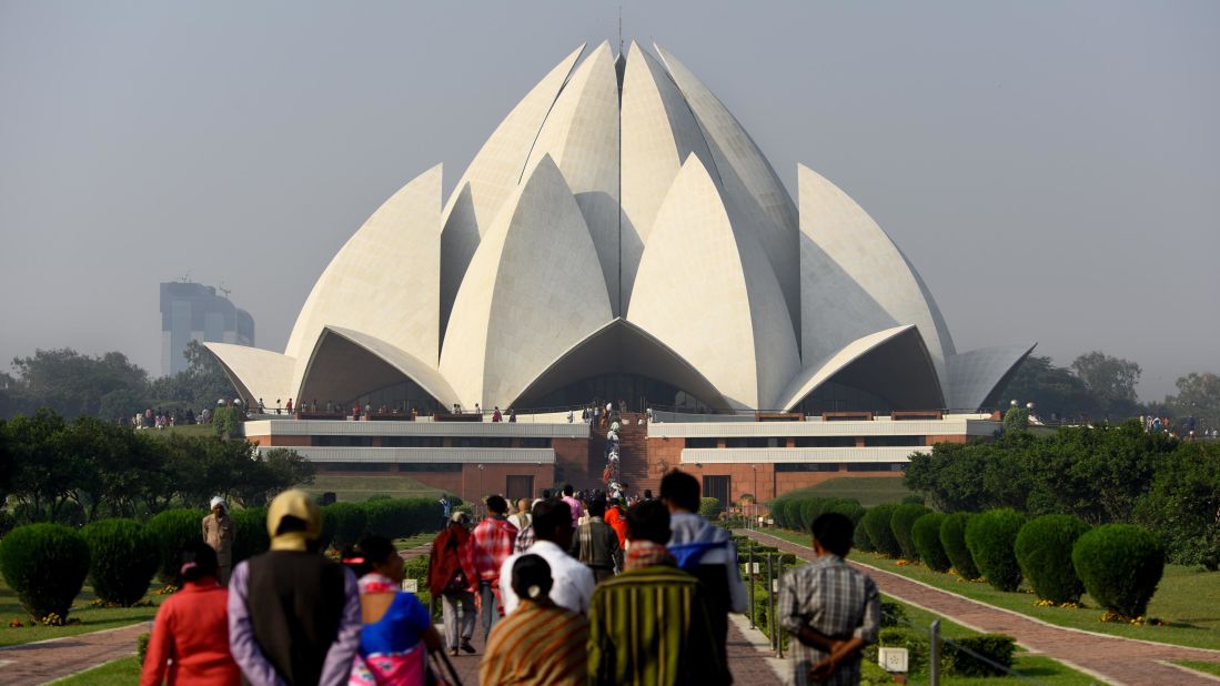 <strong>New Delhi: </strong>The Lotus Temple, made up of 27 free-standing marble-clad "petals," is a Bahá'í House of Worship and one of India's most popular sights. 