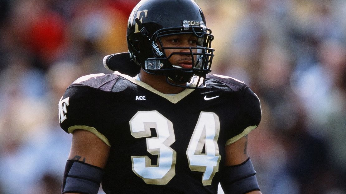 Dion Williams playing for the Wake Forest Demon Deacons in October 2002. 