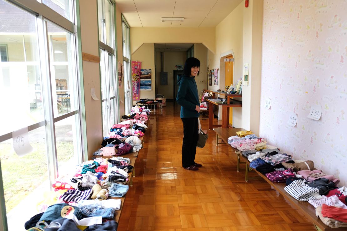 Nobue Sasaki stands in the hallway of the Nagi Child Home.