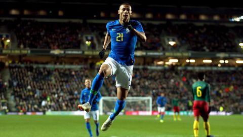 Richarlison scored his third goal for the national team on Tuesday. 