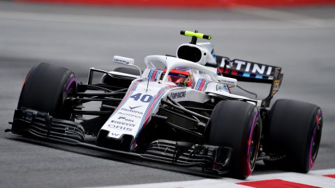 Robert Kubica test driving for Williams in the first practice session ahead of the Austrian Formula One Grand Prix in June.