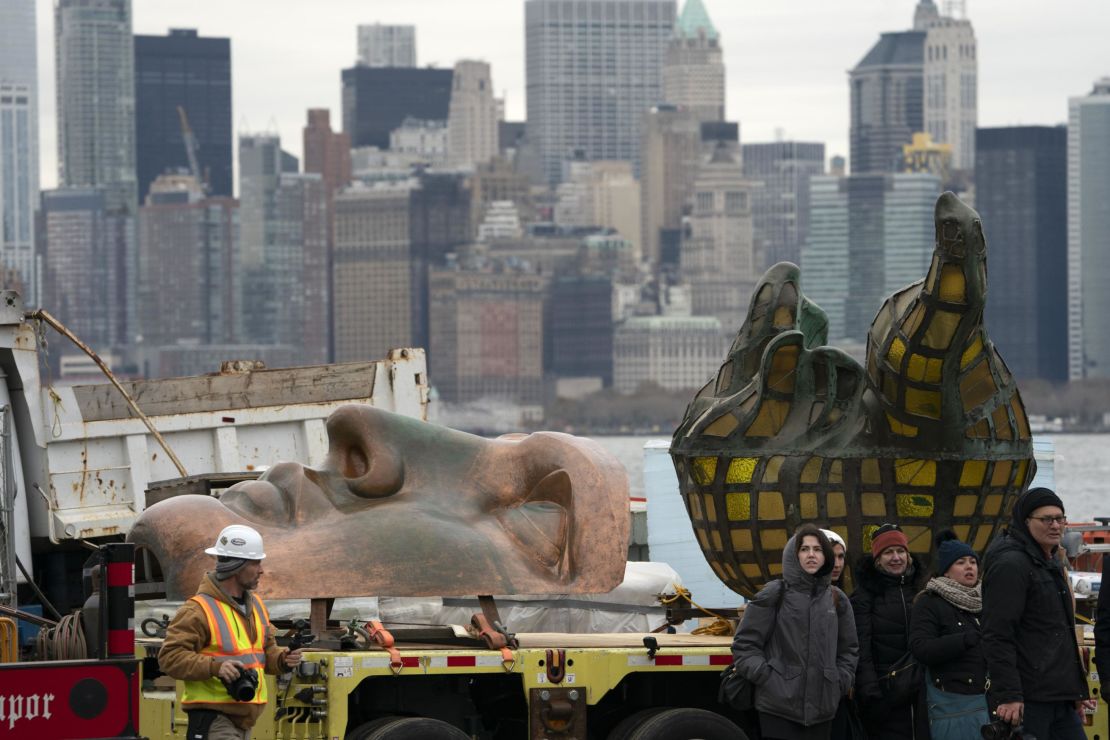 In 2018, the original 3,600-pound Statue of Liberty torch was moved from the statue's pedestal to the new museum by truck.