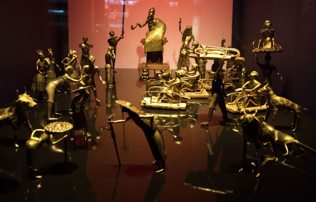 The Ato ceremony of the Kingdom of Dahomey, circa 1934, on display in June at the Quai Branly museum in Paris. Benin has previously called for restitution of its national treasures that had been taken from the former French colony.