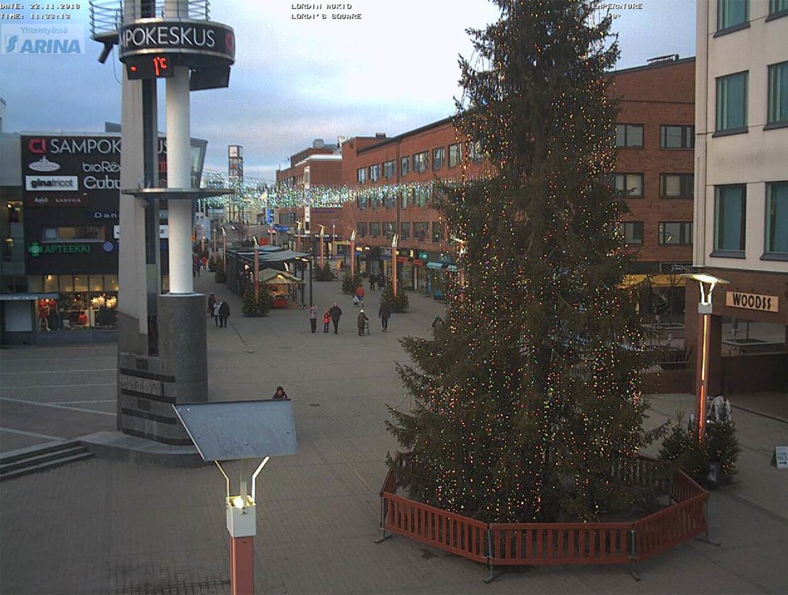 The tourist hub of Rovaniemi in Lapland has received virtually no snow in the run-up to the winter tourist season. 