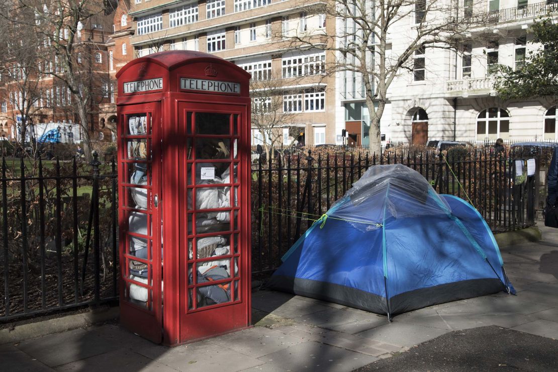 The number of homeless people in Britain has risen by 13,000 in the past year. 