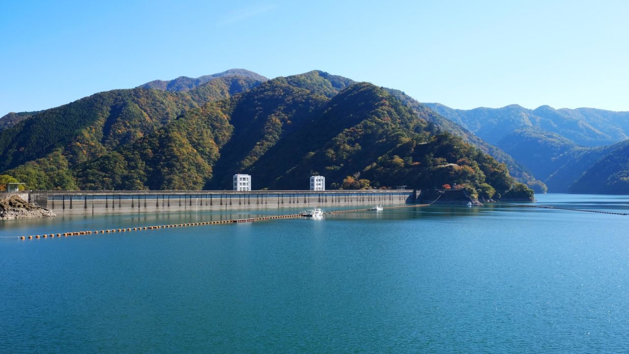 Lake Okutama also known as Ogochi reservoir supplies Tokyo's drinking water.
