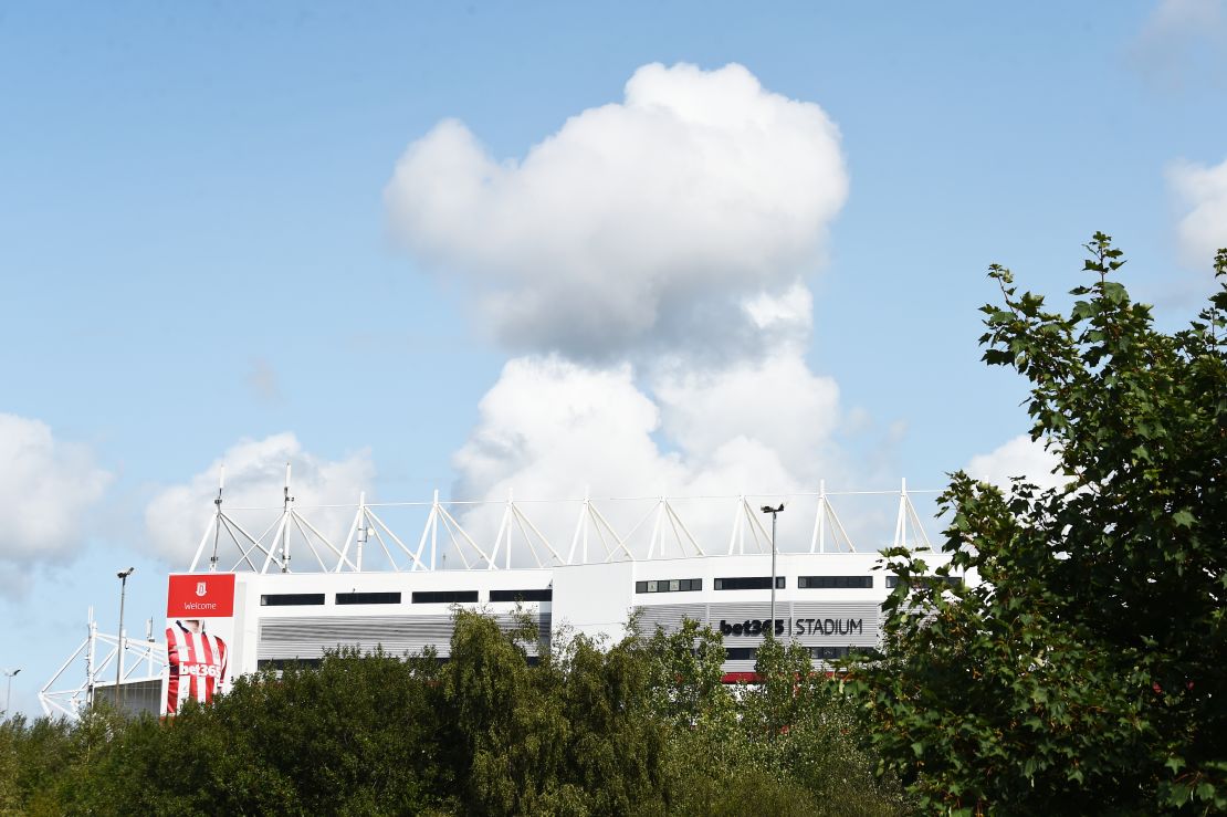 General view of the Bet365 Stadium before the Sky Bet Championship match between Stoke City and Hull City in August 2018.