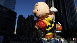 A float hovers above the crowd during the Macy's Thanksgiving Day Parade in New York, U.S., November 22, 2018. REUTERS/Brendan McDermid
