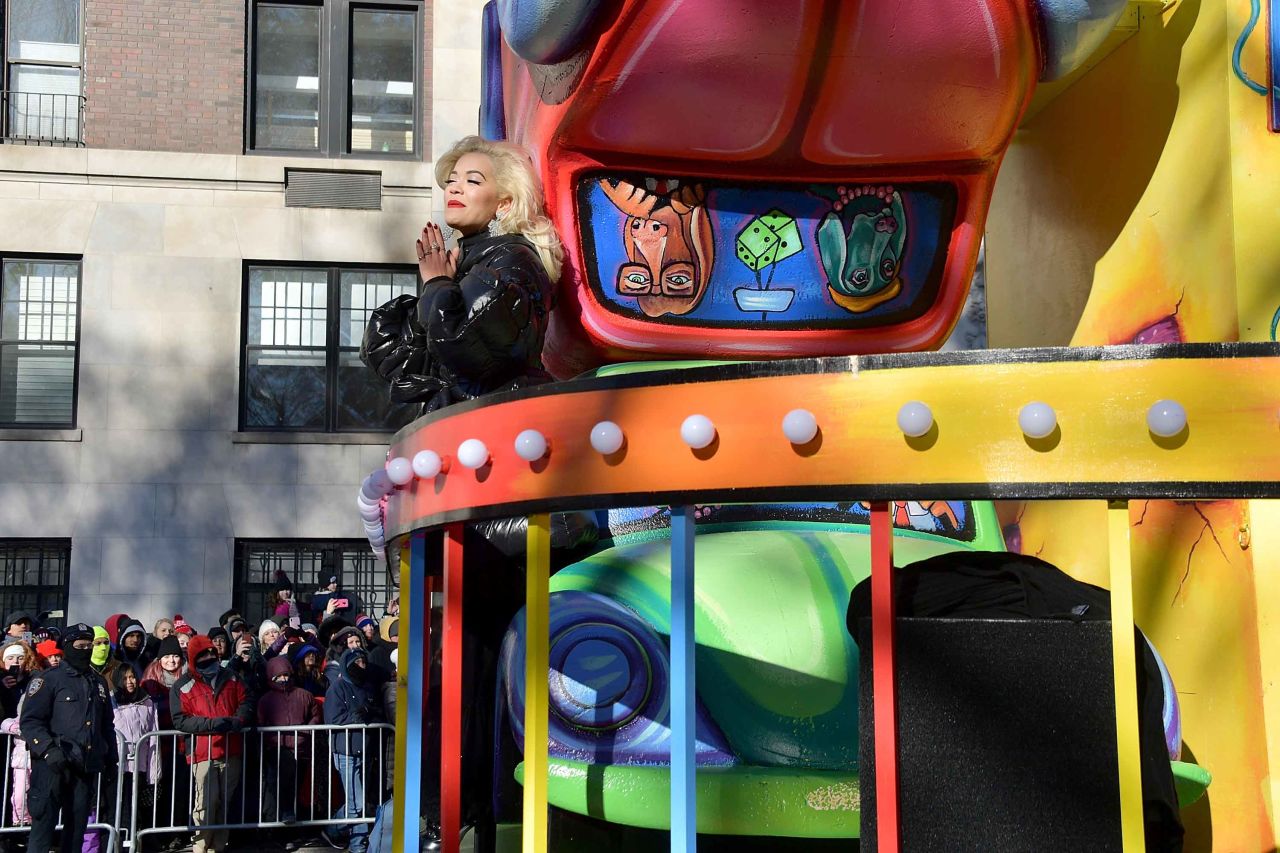 Singer Rita Ora takes part in the festivities.