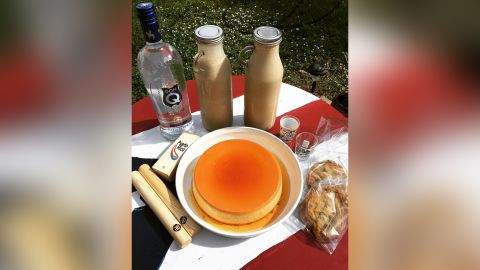 Caterina Santiago's Thanksgiving flan.