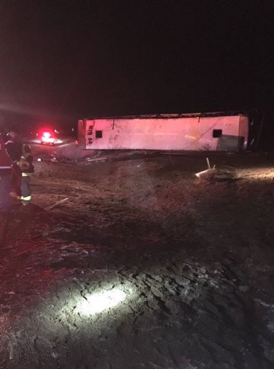 Icy road conditions may have contributed to the crash, police said.