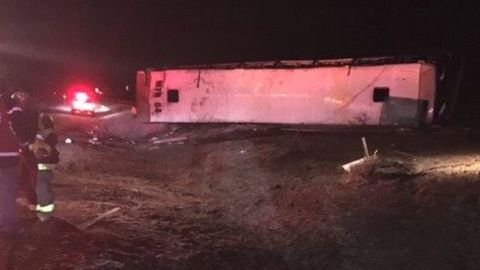 Icy road conditions may have contributed to the crash, police said.