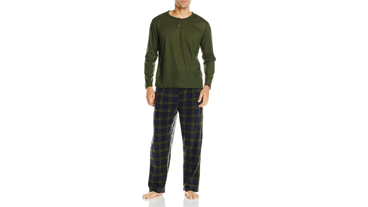 <strong>Essentials by Seven Apparel Men's Long-Sleeve Top and Fleece Bottom Pajama Set (Starting at $13.53; </strong><a href="https://amzn.to/2TCQjbH" target="_blank" target="_blank"><strong>amazon.com</strong></a><strong>)</strong>
