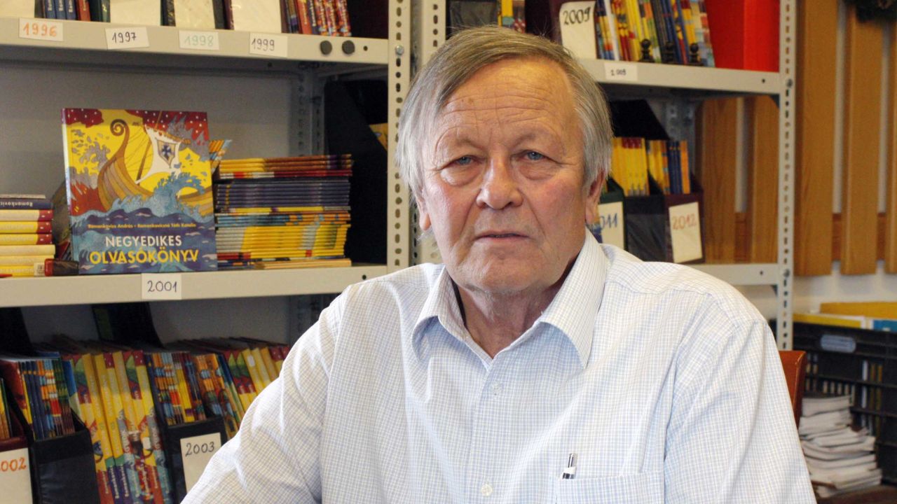 Former teacher András Romankovics first started publishing school textbooks in the 1970s.