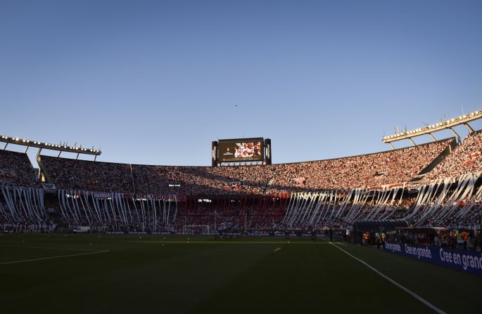 Unlike a day earlier, when River's stadium was packed to the rafters before the initial postponement.