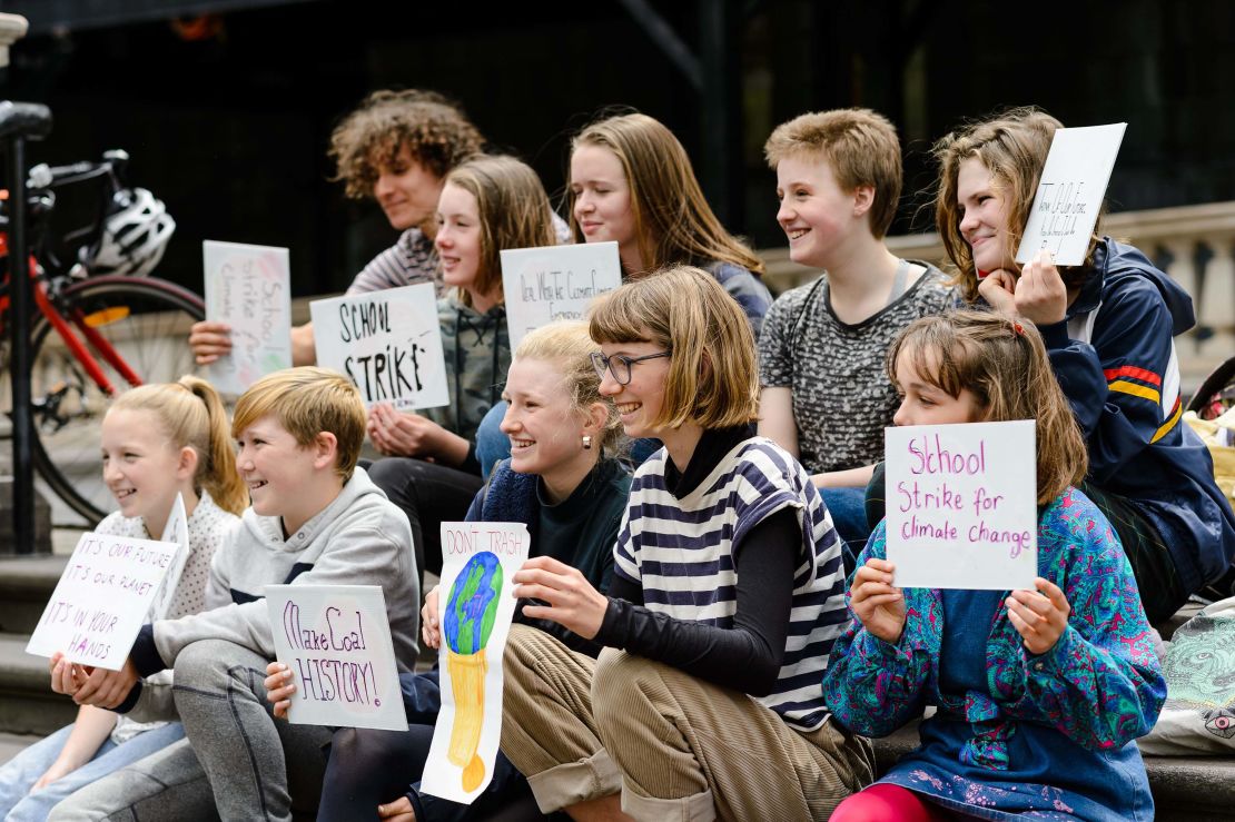 Kids protesting climate change in Australia