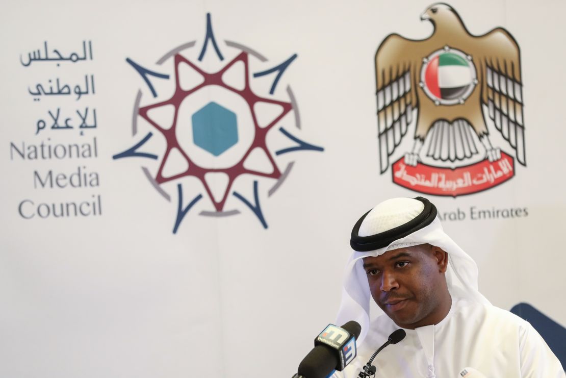 Jaber al-Lamki of the UAE National Media Council announced Hedges' pardon.