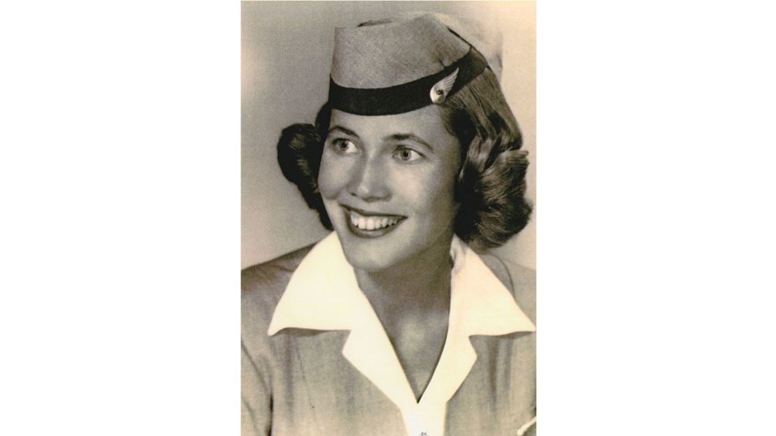 LAX historian Ethel Pattison pictured in her flight attendant days.