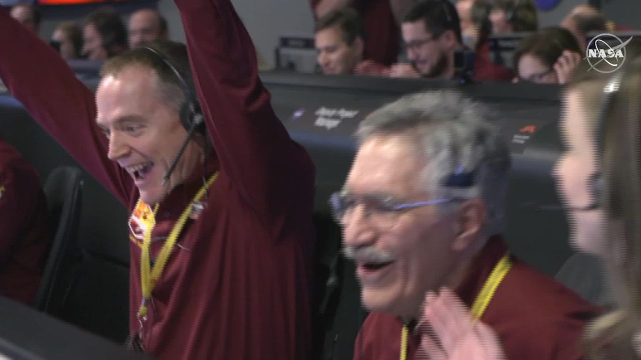 NASA celebrates the InSight landing on Mars.