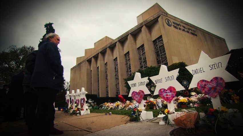 A closer look at what's behind the rise of anti-Semitism in America, through the eyes of a survivor of the Pittsburgh synagogue shooting and the victim of desecration at a Jewish cemetery.