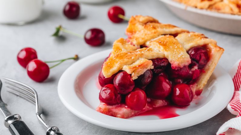 <strong>Sour Cherry Pie, Midwestern United States: </strong>Since they don't transport easily, if you live outside the US Midwest or Northeast, you might never have seen the sour cherries that are integral to this pie. They have plenty of acid to counter-balance the sugar in the filling, and they're rich in tannins, too. 