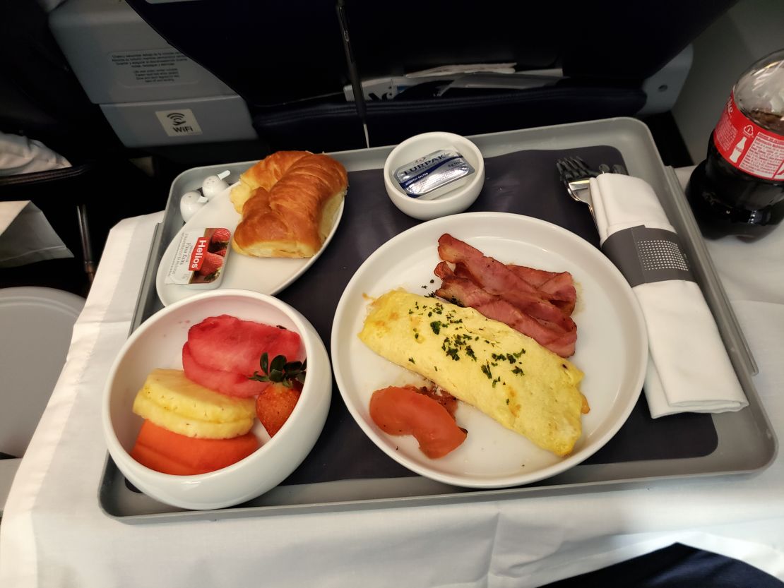 Expect to be well fed when flying in first or business class.