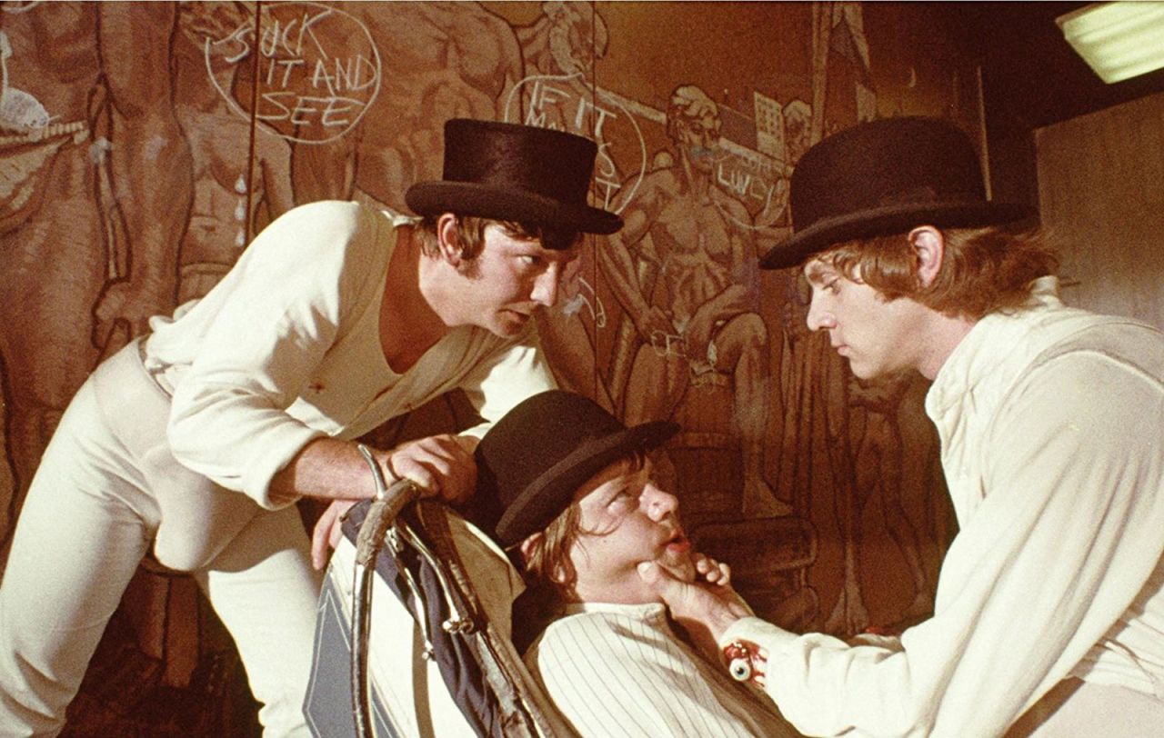 <strong>"A Clockwork Orange"</strong>: Malcolm McDowell stars and Stanley Kubrick directs this dystopian crime classic. <strong>(Amazon Prime) </strong>