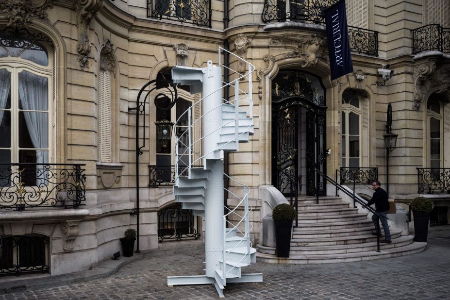 <strong>Eiffel Tower section for sale:</strong> This 25-step section of stairs from the Eiffel Tower's original structure is on auction in Paris.