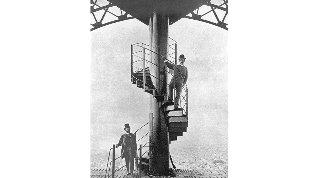 <strong>Iconic design:</strong> The staircase was designed by French engineer Alexandre Gustave Eiffel, pictured left, for the 1889 Paris Exposition. 