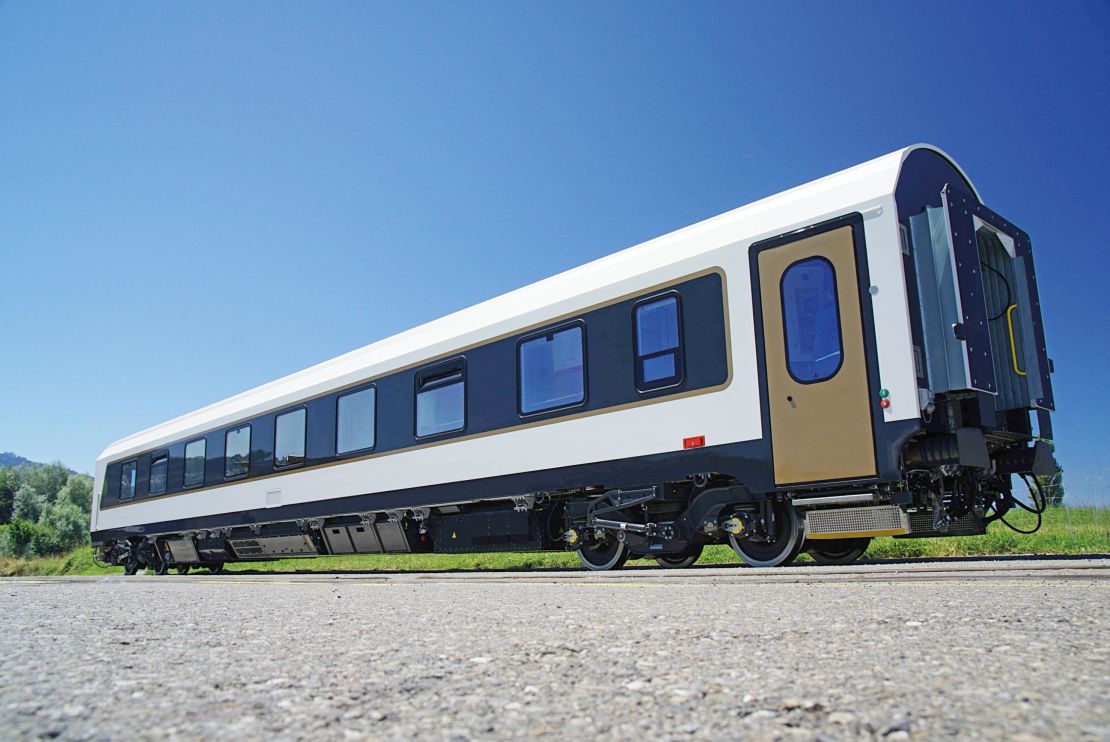 A carriage manufactured by Stadler for the new Azerbaijan-Turkey direct route.