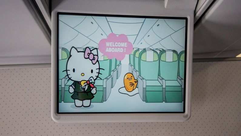 <strong>Hello Kitty: </strong>EVA's themed airplanes feature a fleet of Sanrio character designs, and Hello Kitty is, of course, one of the most popular ones.