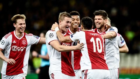 Dusan Tadic scored both goals for Ajax against AEK in the Champions League. 