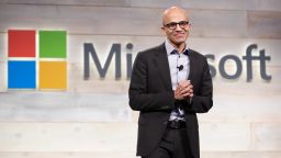BELLEVUE, WA - DECEMBER 3: Microsoft CEO Satya Nadella addresses shareholders during Microsoft Shareholders Meeting December 3, 2014 in Bellevue, Washington. The meeting was the first for Nadella as CEO. (Photo by Stephen Brashear/Getty Images)