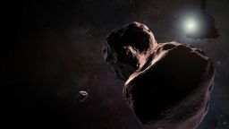 Artist's impression of NASA's New Horizons spacecraft encountering 2014 MU69, a Kuiper Belt object that orbits one billion miles (1.6 billion kilometers) beyond Pluto, on Jan. 1, 2019. With public input, the team has selected the nickname "Ultima Thule" for the object, which will be the most primitive and most distant world ever explored by spacecraft.