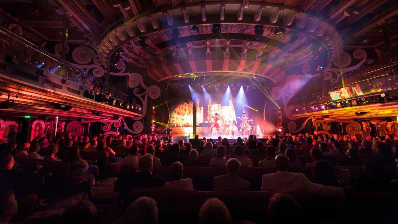 <strong>Best Nightlife: </strong>Carnival Cruise Line's Heart of Soul show, shown here, is one of several themed-entertainment events on board. 