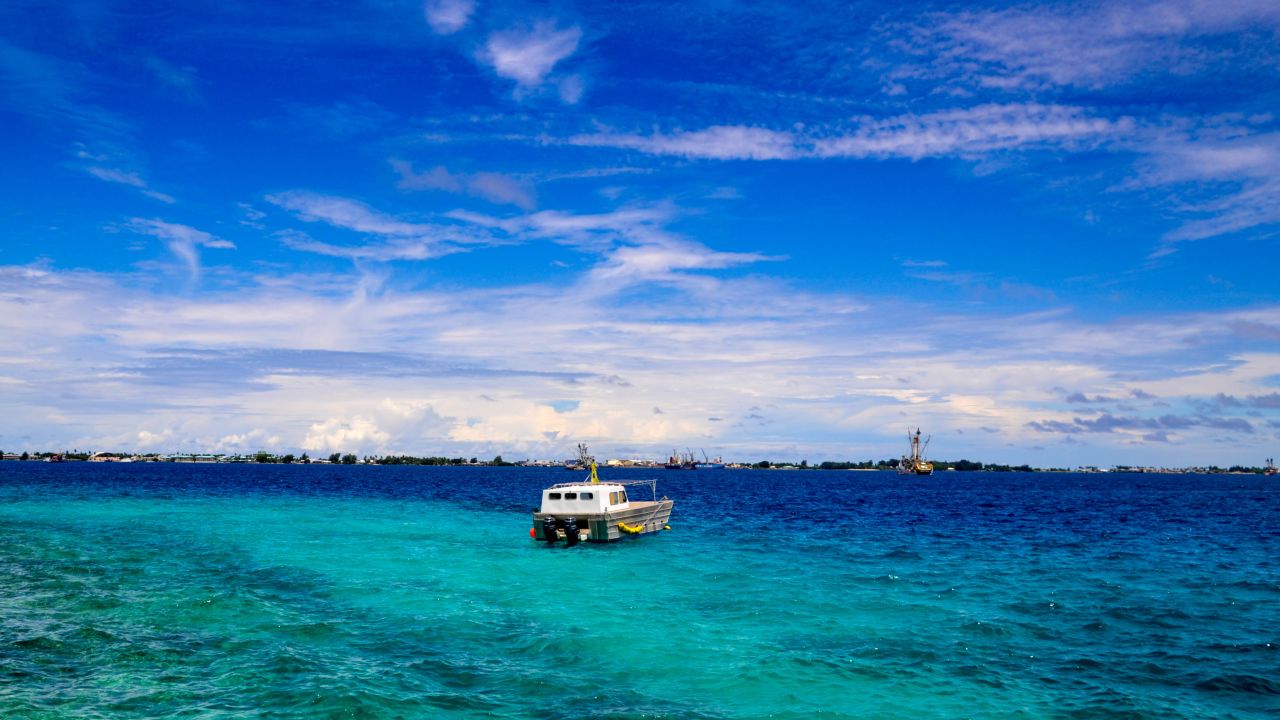 The harbor in Majuro, the Marshall Islands.
