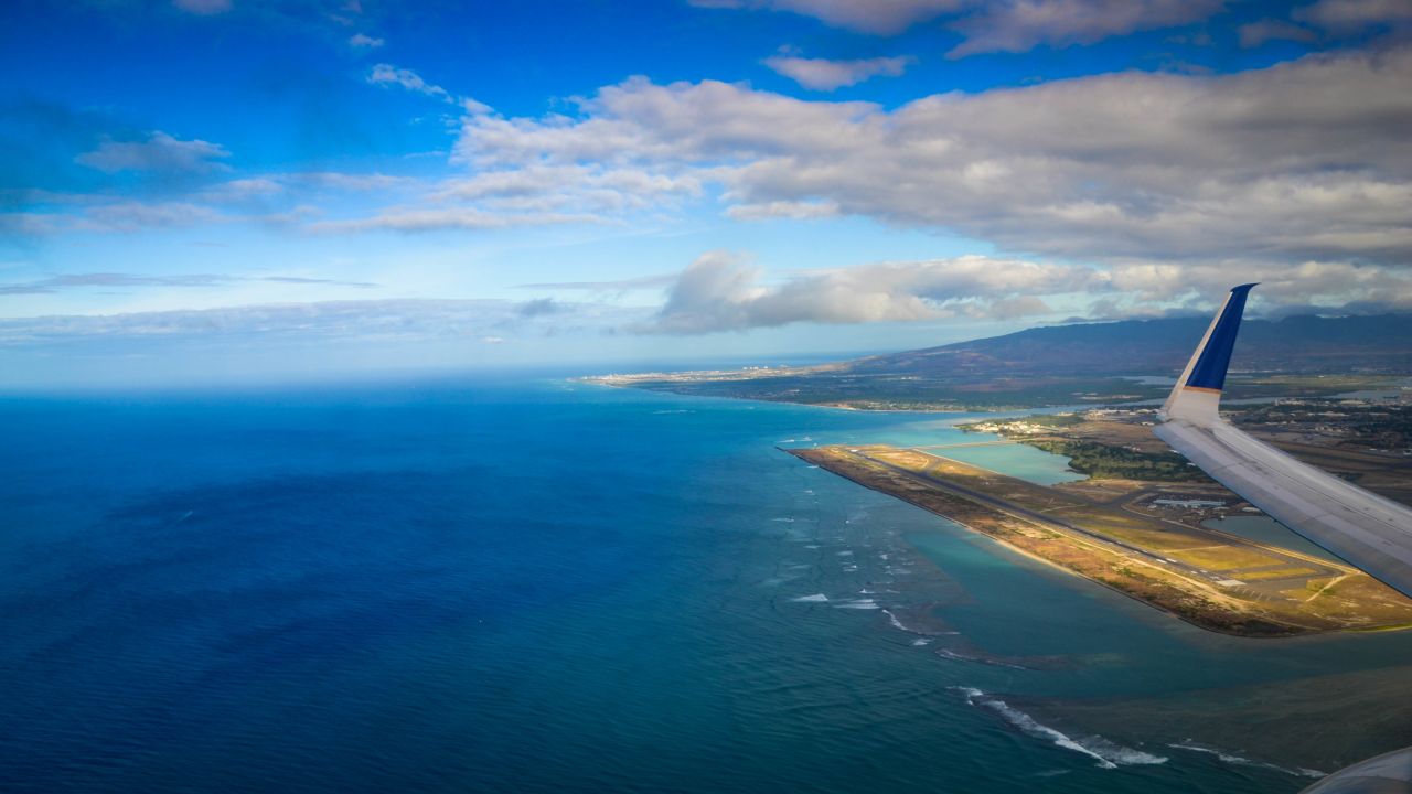 The flight leaving Hawaii.