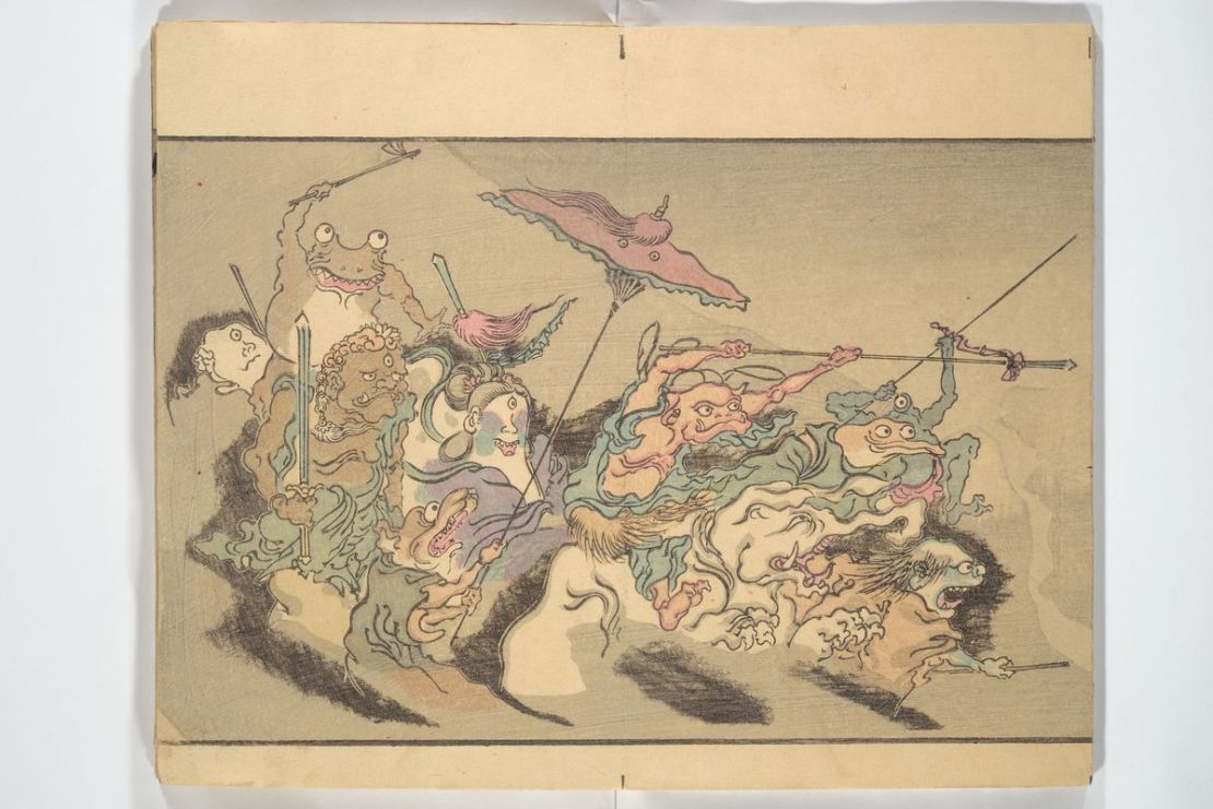 Kyōsai's work "One Hundred Demons (1890)."