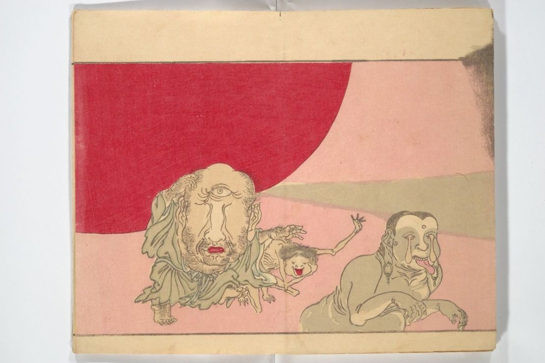 Images from Kyōsai's 
"One Hundred Demons (1890)."