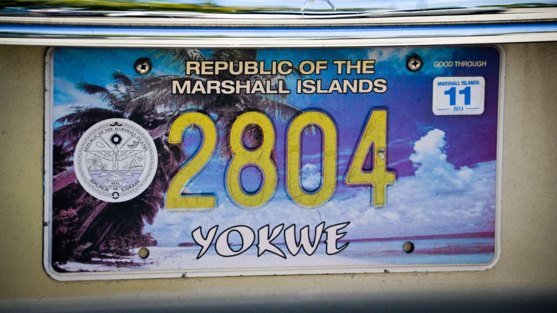 <strong>Scenes from the Marshall Islands</strong>: In case you were curious, here's what a Marshall Islands license plate looks like.