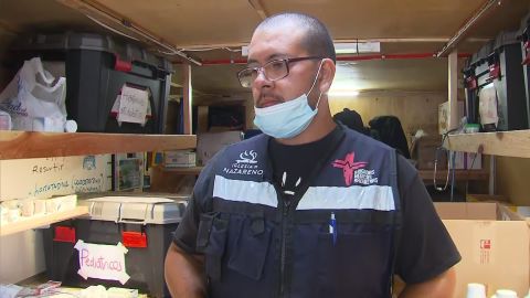 Carlos Betanzos of the Church of the Nazarene says conditions inside the makeshift shelter in Tijuana are concerning. "The sanitation is not very good," he said.