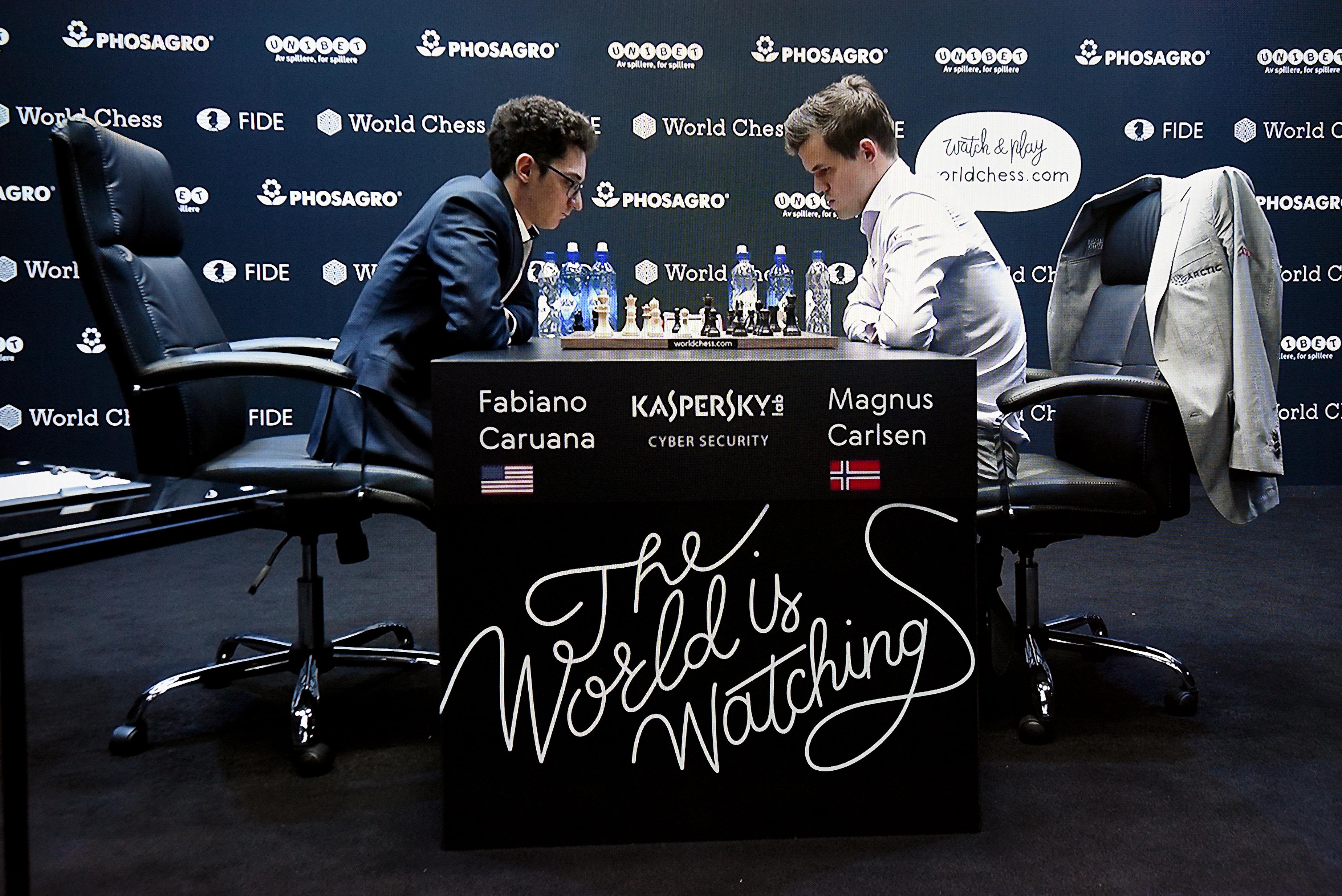 Chess Champion Magnus Carlsen defends title against Fabiano Caruana